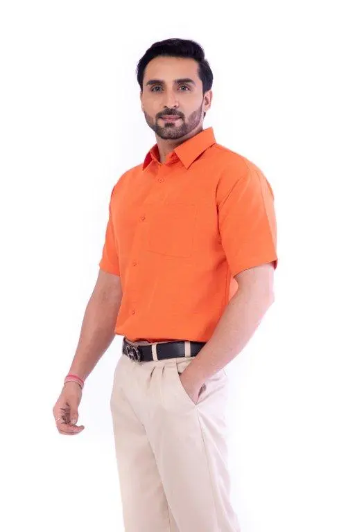 Plain Khadi Half Shirt